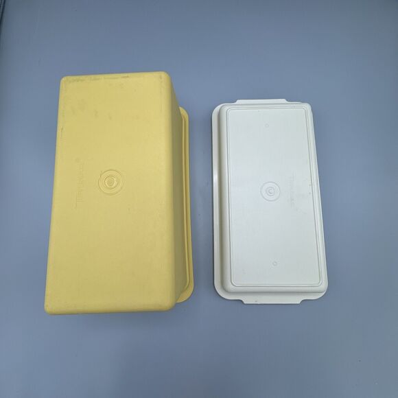 Vtg Tupperware Bread Box 171-5 and Lid 172-2 Harvest Gold Almond Kitchen Camping - Picture 3 of 16